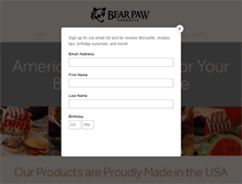Tablet Screenshot of bearpawproducts.com